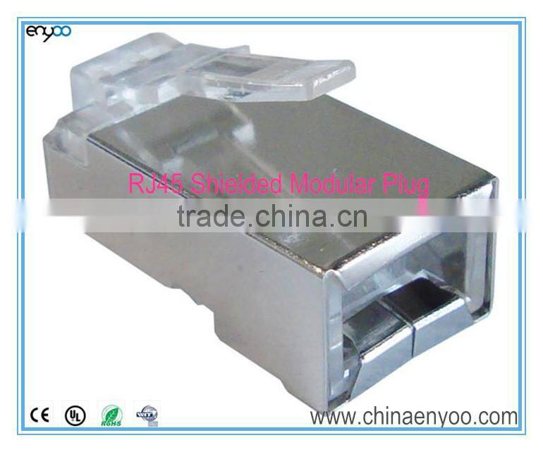 RJ45 Shielded Modular Plugs/Connectors for Solid and stranded Wire