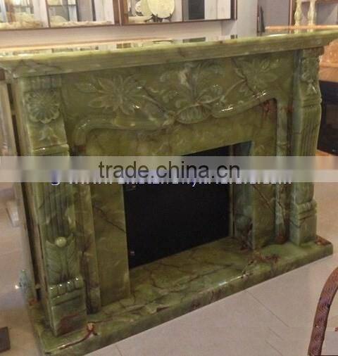 New Style DARK GREEN ONYX FIREPLACES