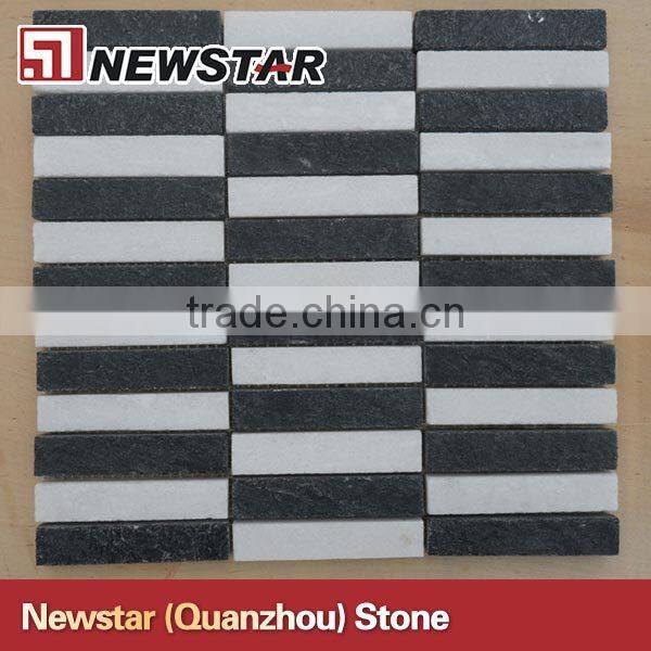 Natural quartzite stone mosaic