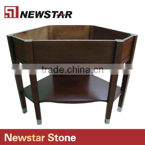 Hotel project bathroom corner vanity cabinet