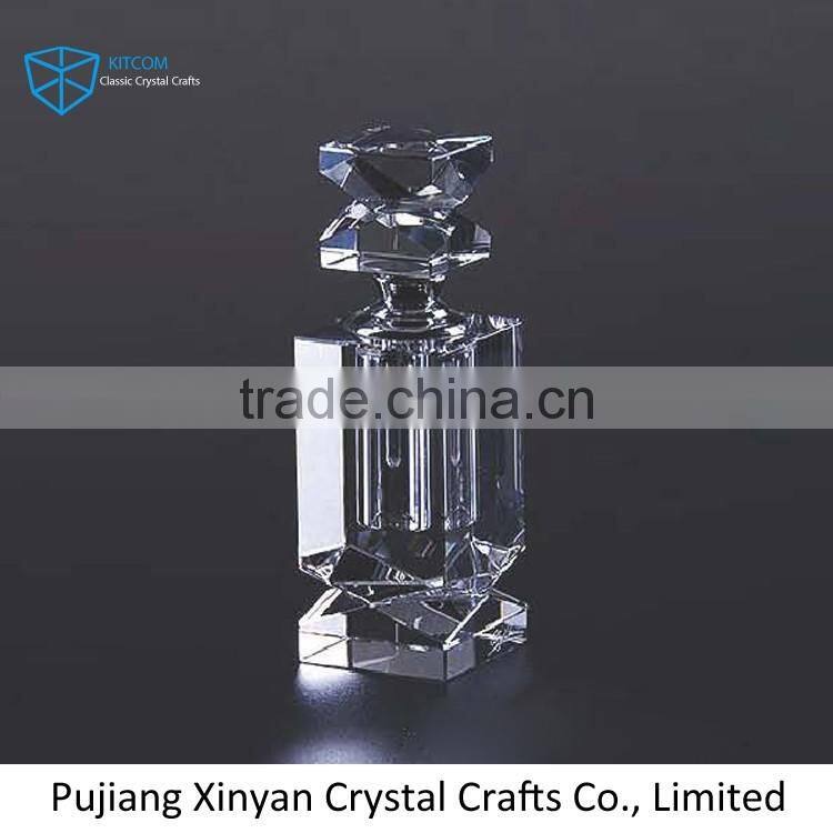 Best Quality Empty Crystal Square Glass Perfume Bottles With Cap For Sale