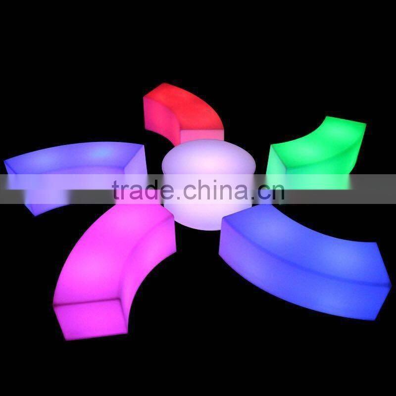 modern lighting chair with cushion&modern plastic chair