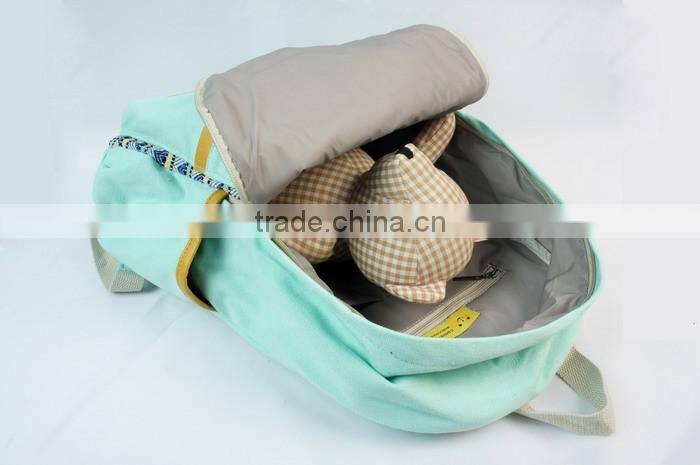 Store More Fashion Design Casual Canvas Blue Rucksack Bookbag