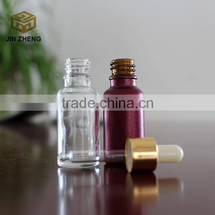 20ml colorful dropper essential oil glass bottle with spray