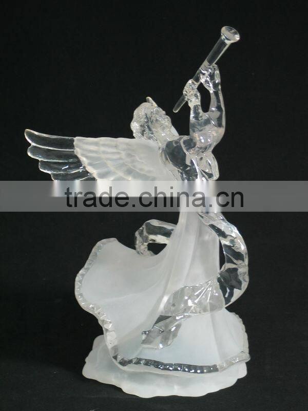 Custom transparent glowing angel baptism decorations