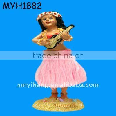 polyresin hawaii hula girl with Ukuleles