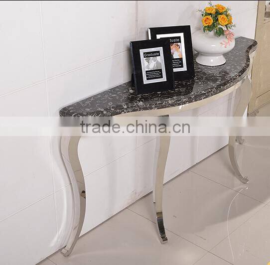 Modern Console table made of stainless steel and marble