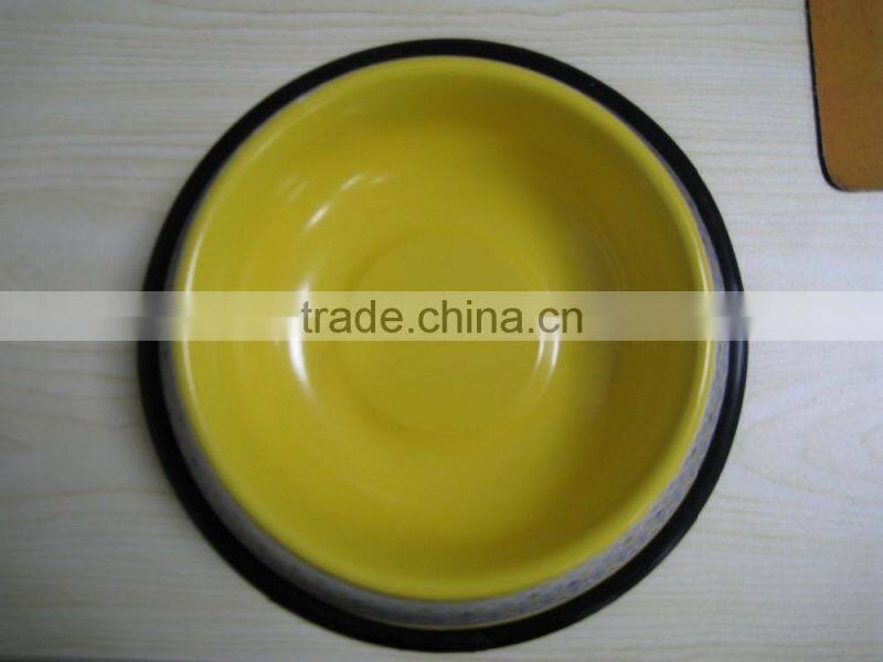 Pets Dog Food Water Bowl Cat Food Bowl with color Decal logo