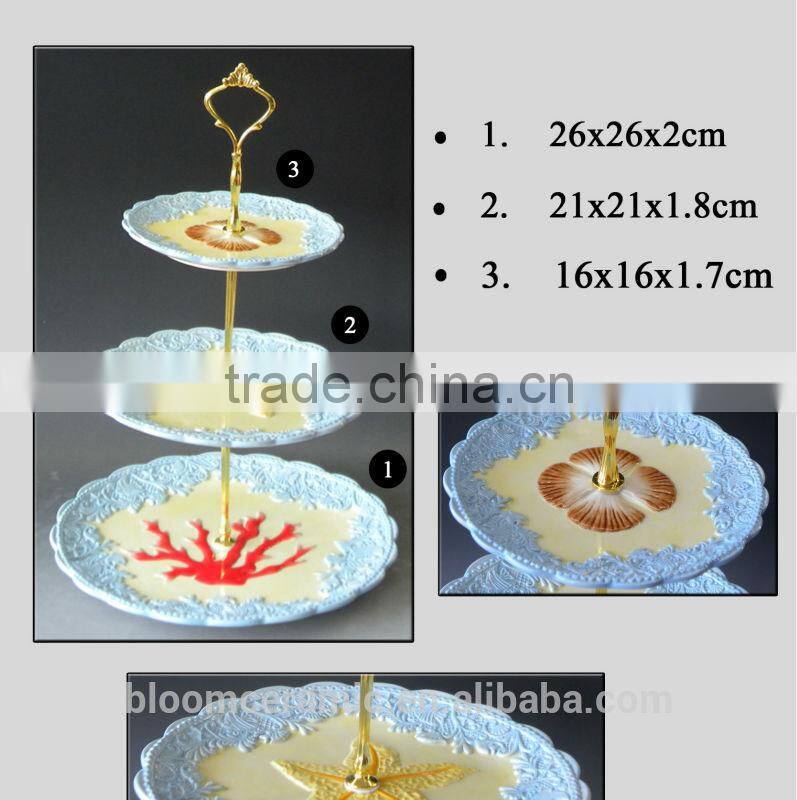 3 Layers ceramic cake stand holder