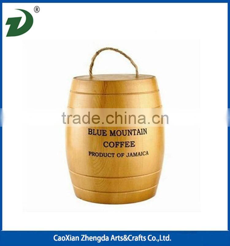 Solid wood Small wooden barrel decoration
