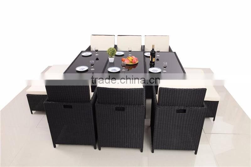 Outdoor Garden rattan dining table set