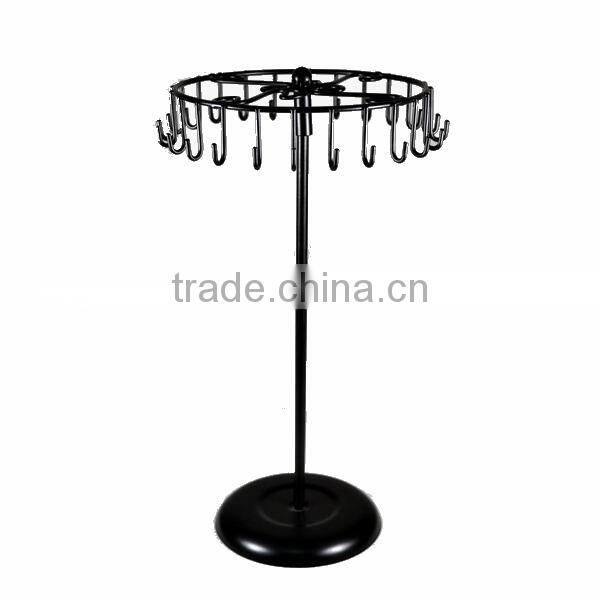Metal countertop rotating jewelry display stand