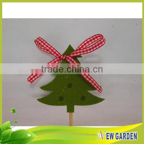 Garden decoration plastic and bamboo round decorative floral sticks