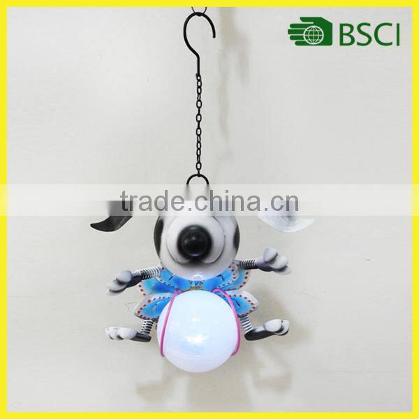2015 popular design dog solar powered decoration garden balls light