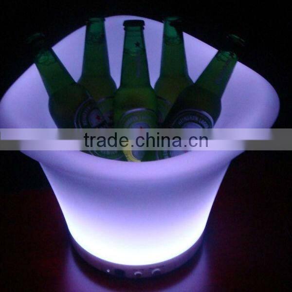 plastic led luminous ice bucket for hotels