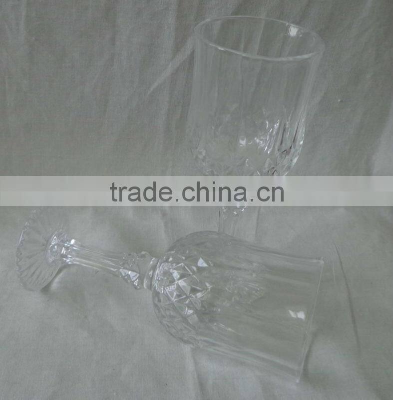 Hand-made goblet glass cup