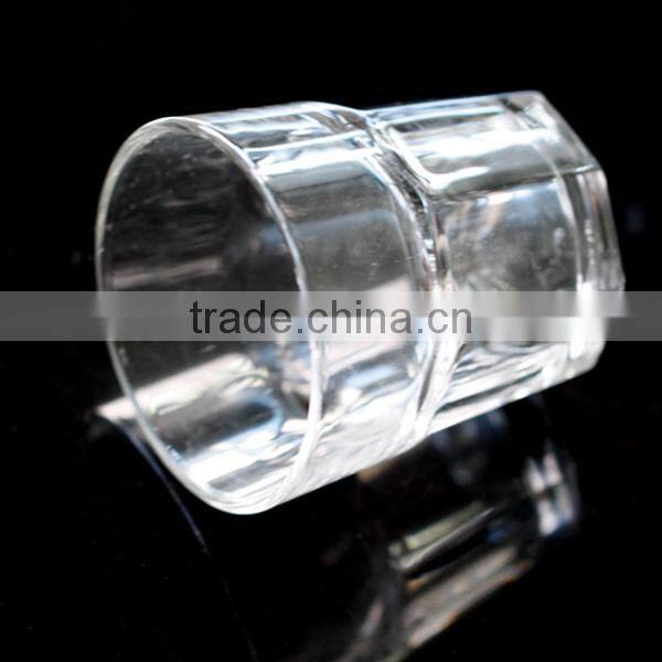 Machine Pressed Octagonal Glass Cups
