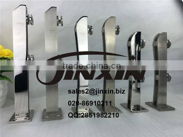 JINXIN HARDWARE- 2205 Frameless Balustrade Post Clamp Stainless Steel Glass Spigot Pool Fence