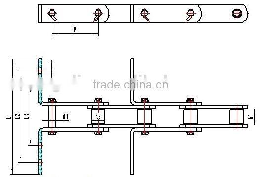 TRE-F series carbon scraper chain