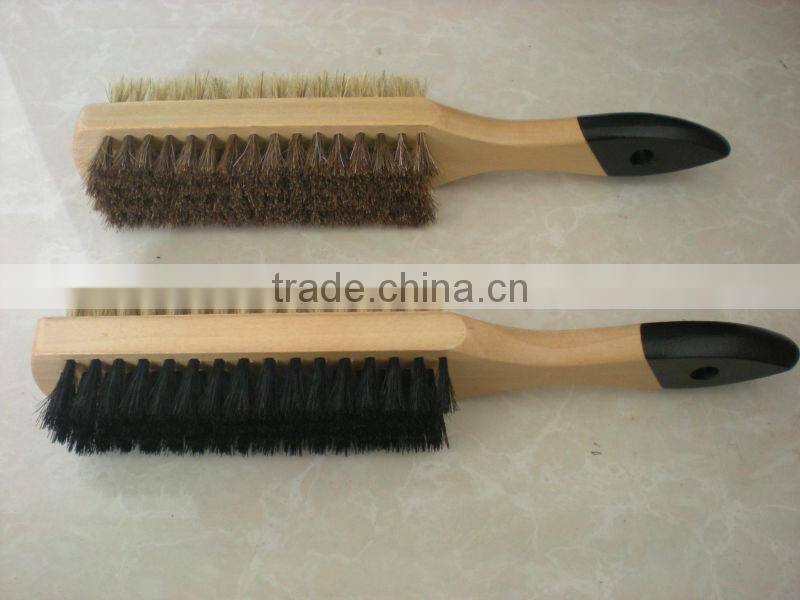 Doulbe side wooden shoe brush
