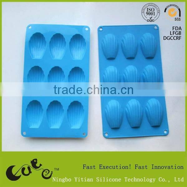 shell shape silicone ice cube tray