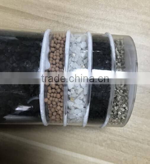 Activated carbon mineral water filter with 5 layer