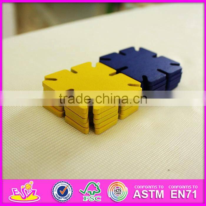 2016 new design children wooden splicing toy, wholesale fashion kids wooden splicing toy W03B055