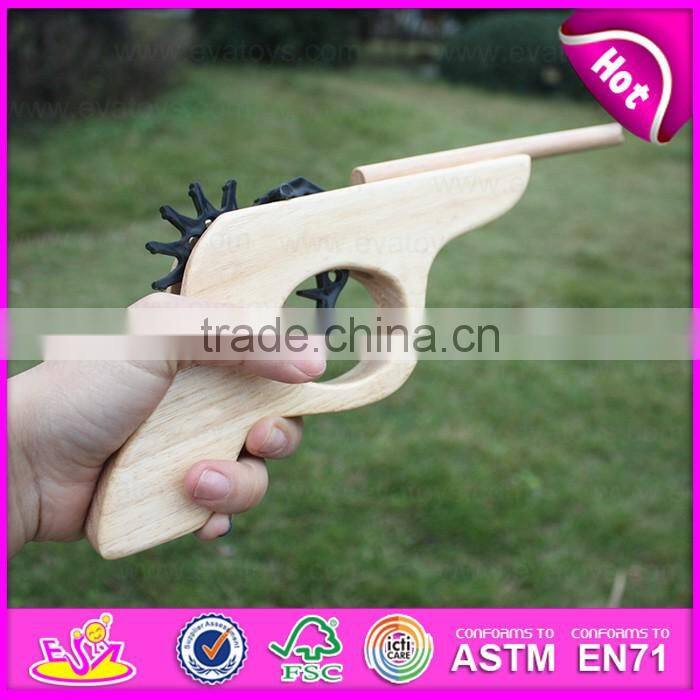2016 wholesale cheap kids wooden toy gun W02A099