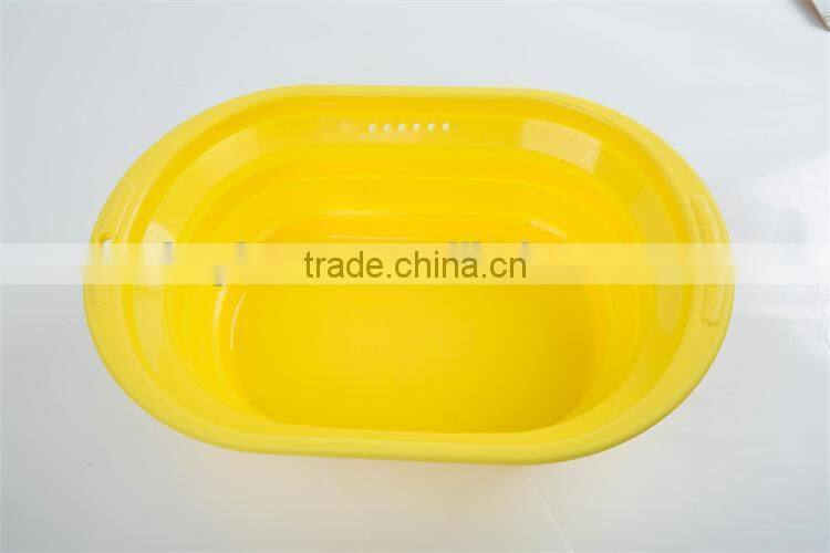 Silicone square shaped folding wash basin,fruit bowl