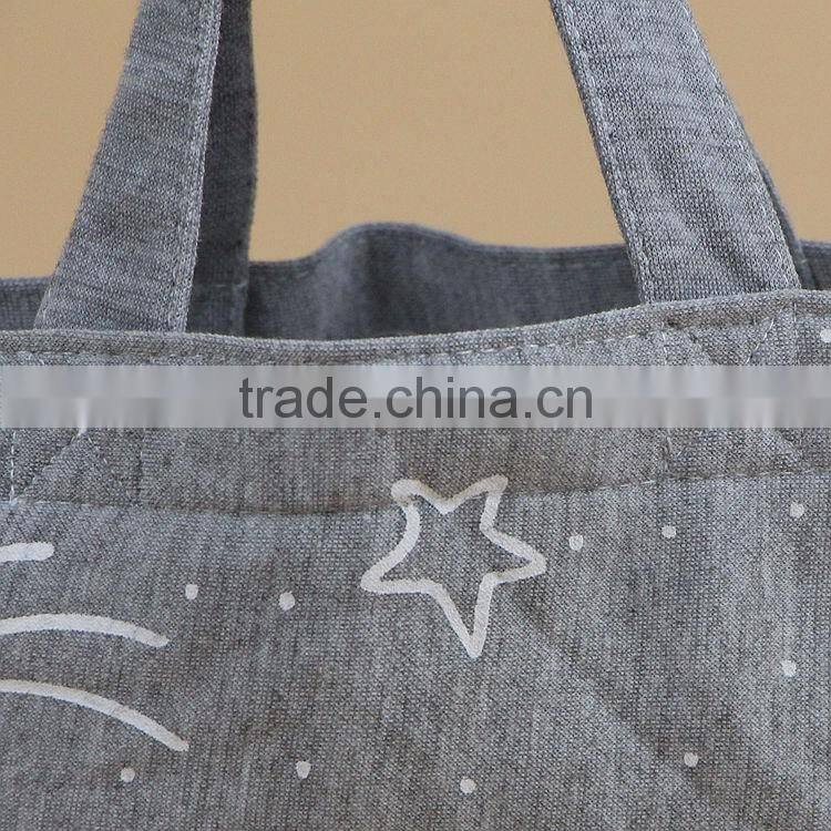 China Blue color cotton handled shopping bag manufacture