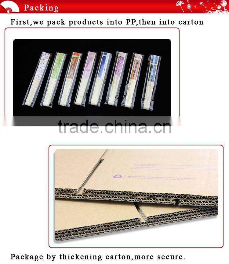 Customized Japanese style folding paper fan with advertising logo