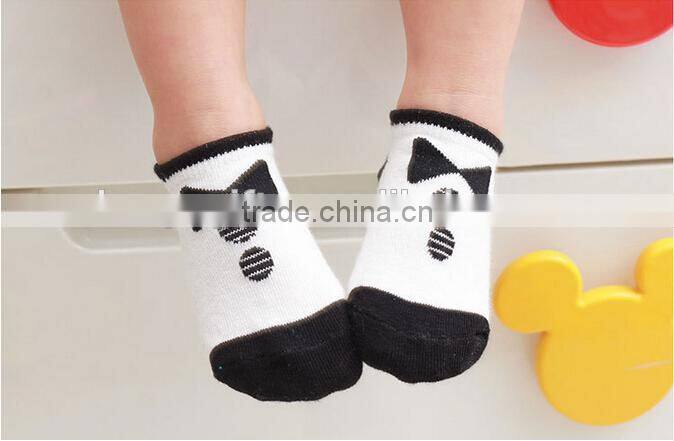 Lovely Baby Socks Cotton Material Black And White Socks Wholesale