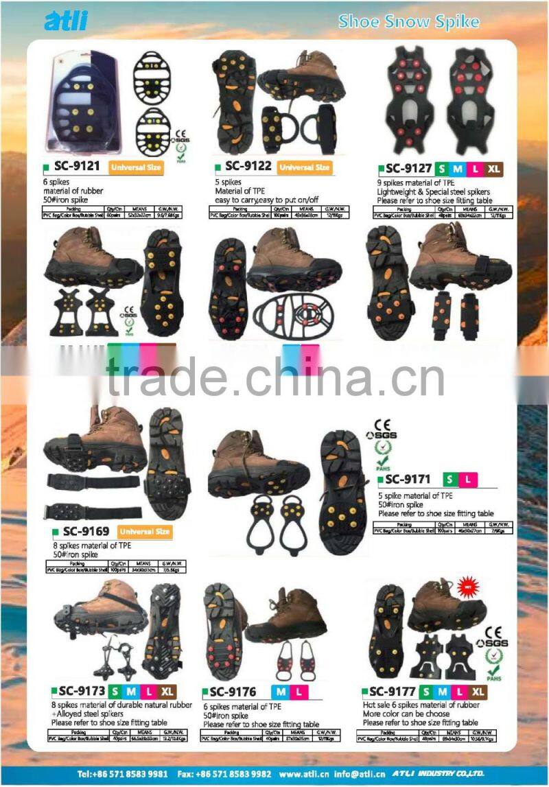Atli TPE anti-slip snow ice grabber for ice shoes