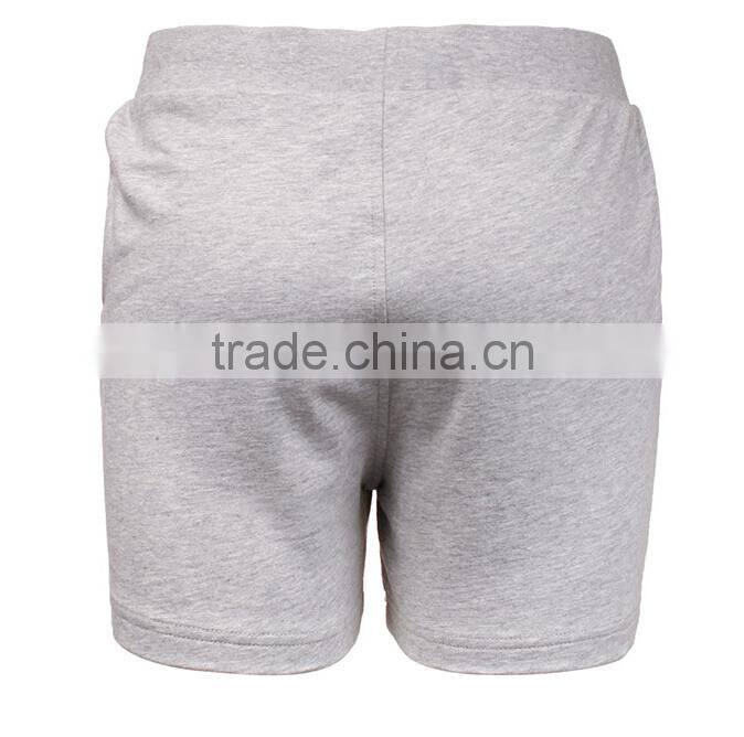 Wholesale custom womens plain sweat shorts with drawstring