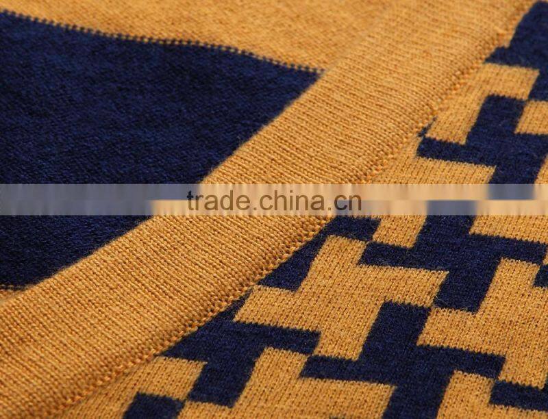 Men's classic autumn winter fine wool high quality cardigan