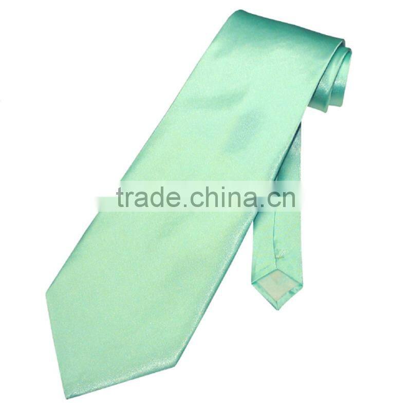 Italian silk polyester necktie solid color