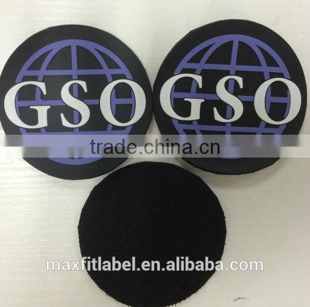 cheap blank hook and loop patches custom 3d rubber patch logo
