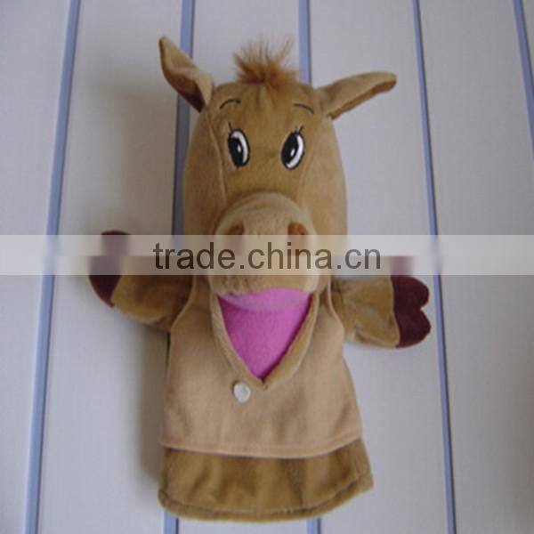 Hot selling baby child cow hand puppet baby plush puppets for children