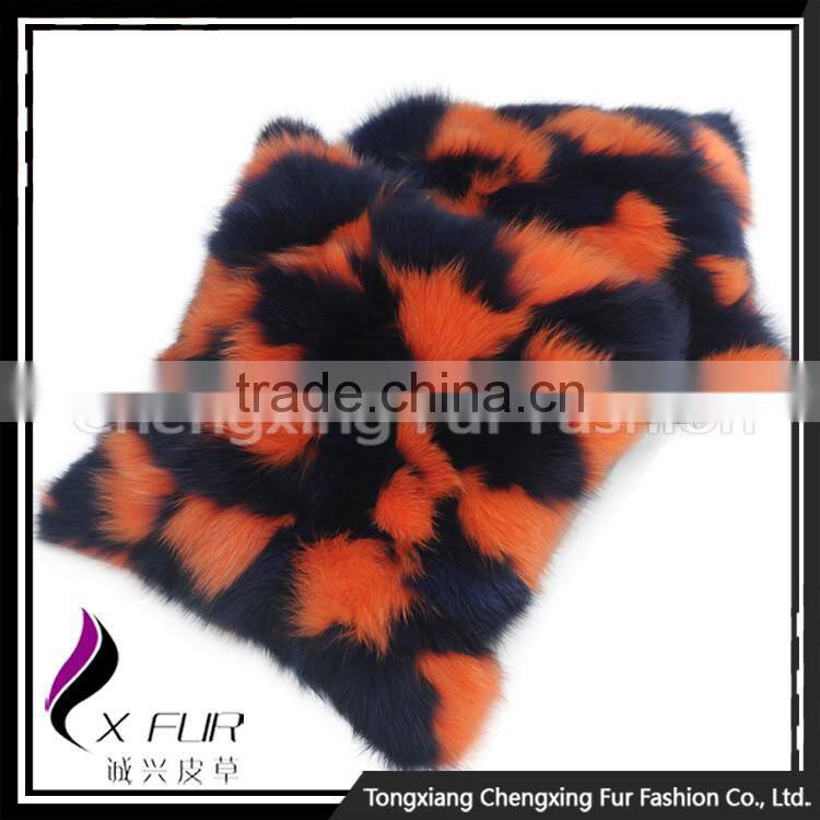 CX-D-33H New Arrival Seat Cover Fox Fur Cushion Cover Decorative Pillows Home Decor
