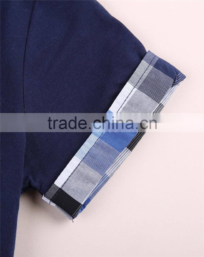 Boys Gender Knitting,Plain Dyed Children Polo t shirt the sleeves with lace