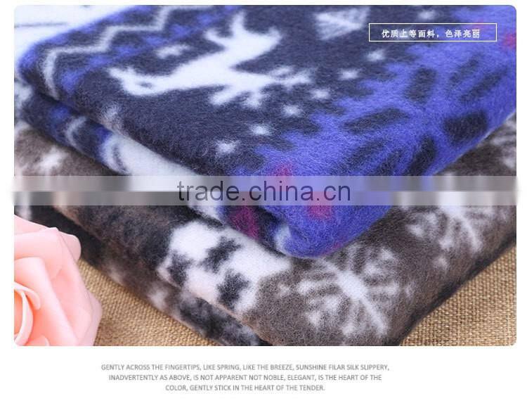 polyester printed fleece fabric plaid polar fleece