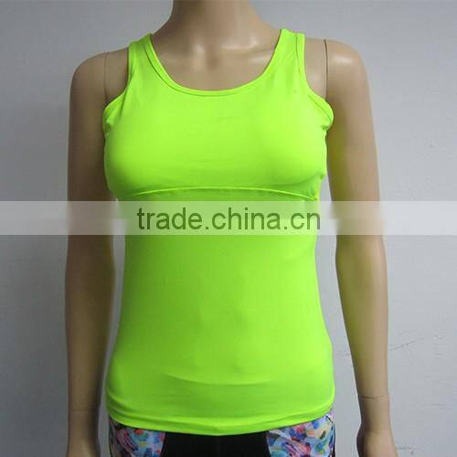Cheap Custom Ladies Active Sports Wear TankTop Yoga Seamless Fitness Wear Gym Clothing