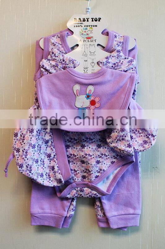 2016 Lovely New Born Clothing Set 100% Cotton Knitted Winter 8 Pcs Ser 8TB1-48