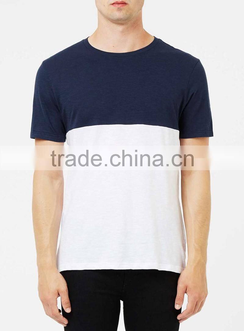 wholesale custom navy blue and white mens t-shirts 100% cotton t shirts
