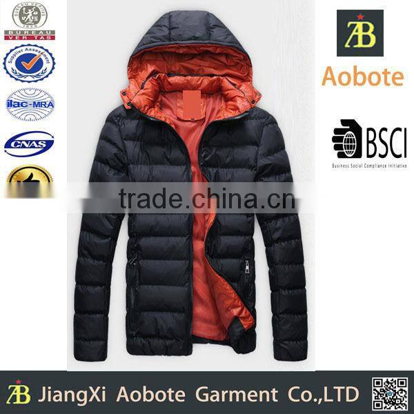 2015 New Design Man's Outdoor Thin Short Padded Jacket