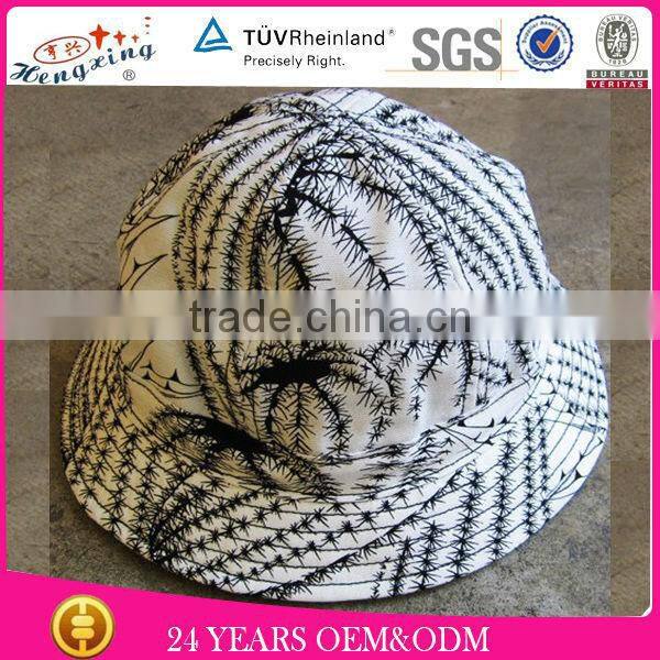 Streetwear Tie Dyed Wide Brim Fresh White Kids Plain Bucket Hat