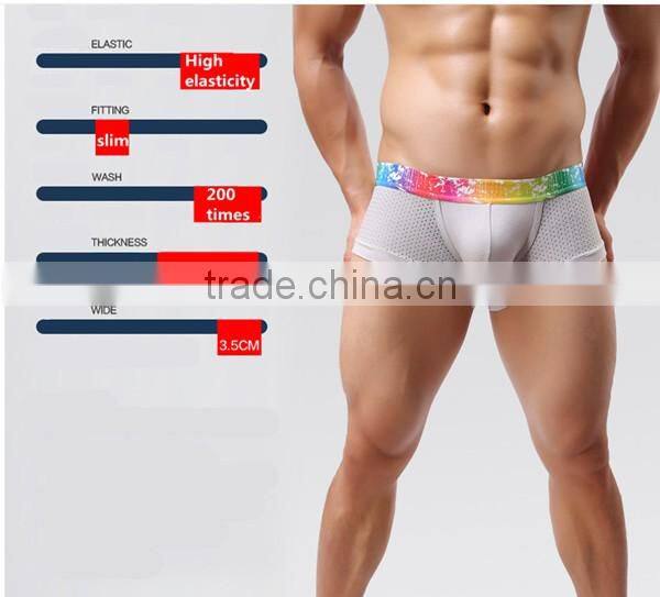 Best Selling Retail Mens Underwear Boxers With Breathable Holes Cueca Boxer Men Print Boxer Shorts