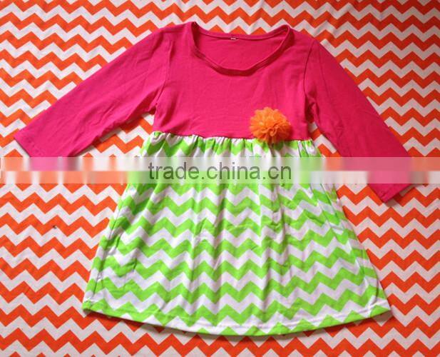 kids clothing wholesale 2014hot sale baby girls chevron dress kids clothes infants summer dress baby ruffle dress children cloth