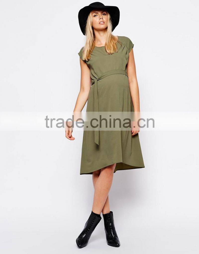 Maternity Swing Dress With Dipped Hem Maxi Dress China supplier