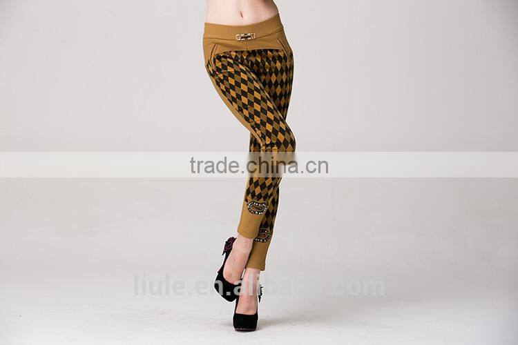 Fashional designed casual elastic waist hippie women pants